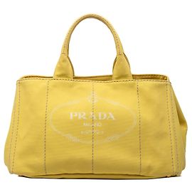 Sac à main Prada Large Canvas Canapa Logo jaune Jaune