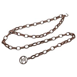 Chanel CC Messingkettengürtel Braun Braun