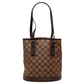 Borsa a secchiello Marais Damier Ebene marrone Louis Vuitton Marrone