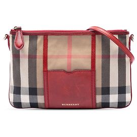 Bolsa transversal de lona Burberry House Check marrom Marrom
