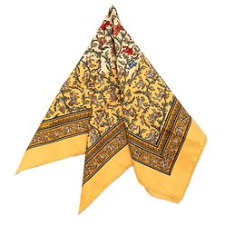 Pañuelo de seda amarillo Hermès Chasse en Inde 42 Scarves Amarillo
