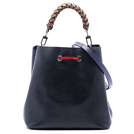 Borsa a secchiello Louis Vuitton Epi Tricolor Braided Neonoe MM nera Nero