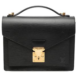 Borsa Louis Vuitton Epi Monceau 28 nera Nero