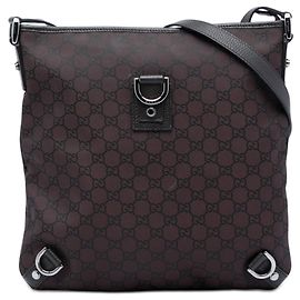 Bolsa transversal Gucci GG Nylon Abbey D Ring marrom Marrom