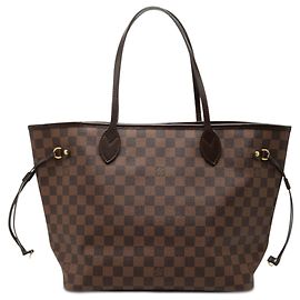 Borsa Tote Neverfull MM in Damier Ebene marrone Louis Vuitton Marrone