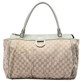 Tote Abbey GG Canvas com anel em D da Gucci bege Bege