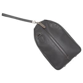 Maison Martin Margiela Grey Maison Margiela Leather Zip Wristlet Grey