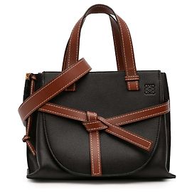 Petit sac à main Gate en cuir noir LOEWE Noir