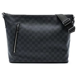 Borsa a tracolla Louis Vuitton Damier Graphite Mick MM nera Nero