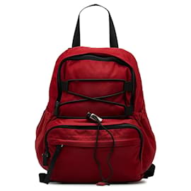Red Prada Tessuto Backpack Red