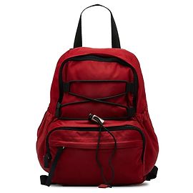 Roter Prada Tessuto Rucksack Rot