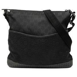 Borsa a tracolla Gucci GG Canvas nera Nero