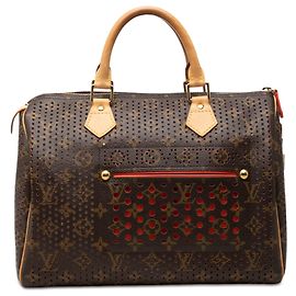 Borsa Boston Louis Vuitton Monogram Perforated Speedy 30 marrone Marrone