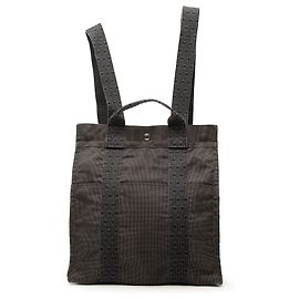 Mochila Herline MM em canvas cinza Hermès Cinza