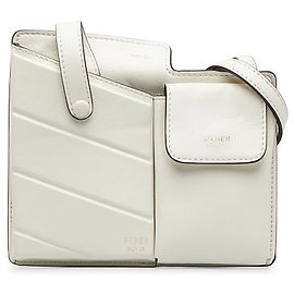 Borsa a tracolla Fendi Bustine Mini Century bianca Bianco