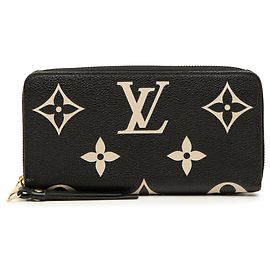Black Louis Vuitton Bicolor Monogram Empreinte Giant Zippy Wallet Long Wallets Black