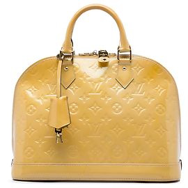 Bolsa Louis Vuitton Monogram Vernis Alma PM Bege Bege