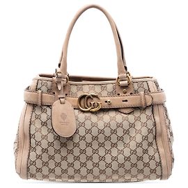Tote de corrida Gucci GG Canvas bege Bege