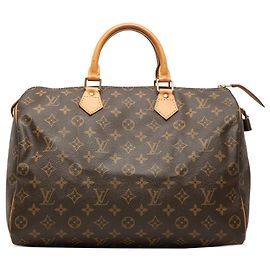 Sac Boston Louis Vuitton Monogram Speedy 35 marron Marron