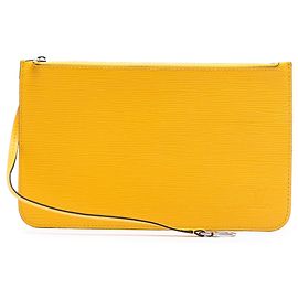 Pochette Louis Vuitton Epi Neverfull amarilla Amarillo