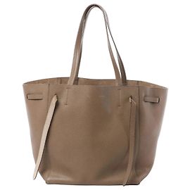 Céline Bolsa de ombro em couro Celine Cabas Phantom Small Taupe Marrom