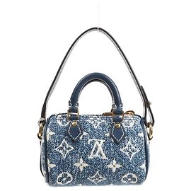 Louis Vuitton Speedy Micro Monogram Denim Handbag in Blue Navy blue