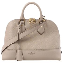 Louis Vuitton Alma PM Monogram Empreinte Neo 2Way Handbag in Beige M44885 Dark red