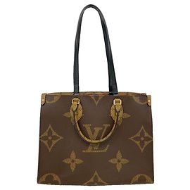 Sac cabas Louis Vuitton Monogram Giant Reverse OnTheGo MM Marron