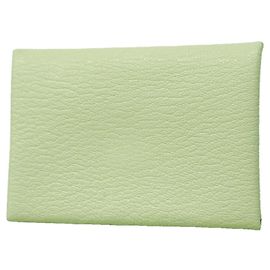 Hermès Monedero Hermes Calvi Duo en Verde Menta Otro