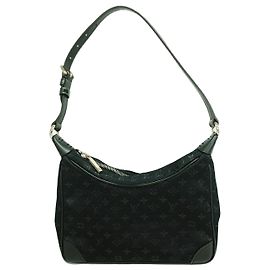 Sac/Pochette Louis Vuitton Monogram Satin Little Boulogne Noir