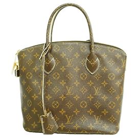 Sac à main Louis Vuitton Monogram Shiny Lockit Marron