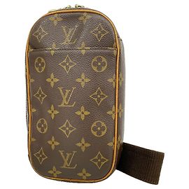 Louis Vuitton Monogram Pochette Gange M51870 Sling Bag Brown