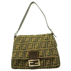 Borsa a secchiello Fendi Zucca Mamma Marrone