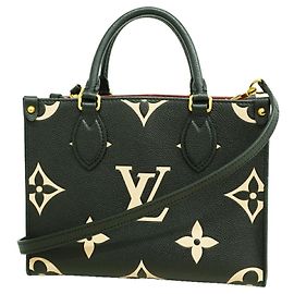 Bolsa Louis Vuitton Monogram Empreinte Bicolor OnTheGo PM Preto Bege
