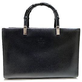 Gucci Bamboo 2-Way Handbag Black