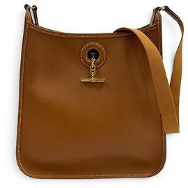 Hermès Sac à épaule HERMES Vespa PM Gold en cuir Courchevel Doré