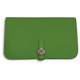 Hermès HERMES Dogon GM Duo Bamboo Togo Leather Long Wallet Other