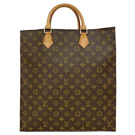 Louis Vuitton Sac Plat Monogram Tote Bag Marrone