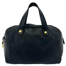 Sac à main en cuir Loewe Vintage Amazona 28 Anagram Noir