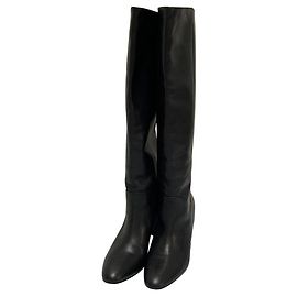 Autre Marque Botas longas de couro Des Pres Preto