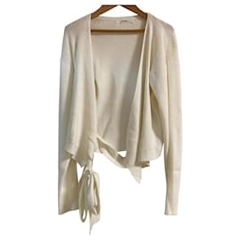 Autre Marque Snidel Pullover de malha Cache-coeur Branco