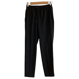 Theory TRACEABLE WOOL TAPER CRP PANT Pantalones de lana Negro