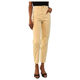 Sandro Vaqueros de talle alto amarillo mantequilla - size UK 6 Amarillo