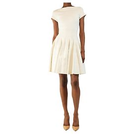 Alaïa Robe patineuse texturée blanche - size UK 10 Blanc