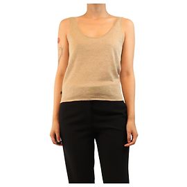 Saint Laurent Top cami in lurex beige - size S Beige