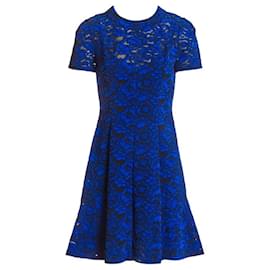 Louis Vuitton SS17 blaues Samtkleid Blau