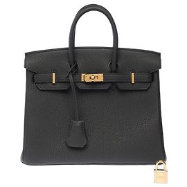 Hermès Bolsa HERMES Birkin 25 em couro cinza - 103145 Cinza