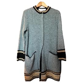 Cardigan en maille texturée 20.52 avec broderies dorées