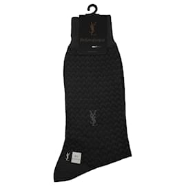 Yves Saint Laurent Socken Paar Grau Gemustert Grau