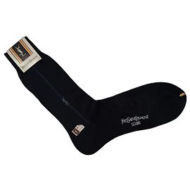 Yves Saint Laurent Navy Blue Cotton Socks Navy blue
